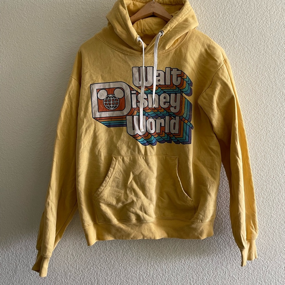 Light yellow Walt Disney World 70s vintage style hoodie - 2019 - from WDW